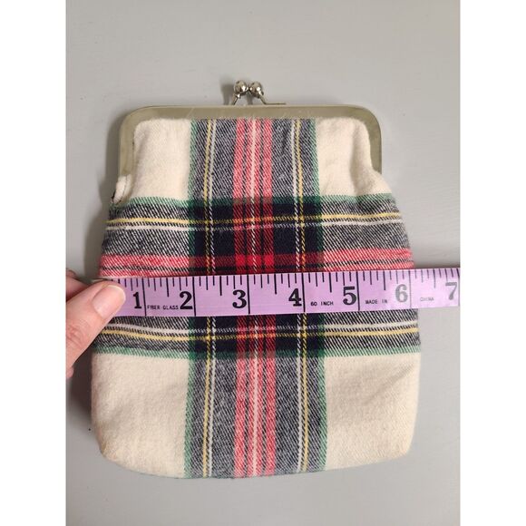 Nanette Lepore Plaid Flannel Tartan Hand Bag & Coin Purse Crossbody Classic Set - Picture 5 of 5